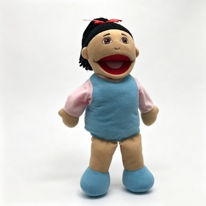 Marioneta de mano personalizada para niña, marioneta de ventrilocuidista humana, marioneta de peluche de cuerpo completo para niña, marioneta interactiva de boca abierta - Product Image 4