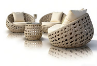 Ensemble de canapés pour enfants en rotin royal, moderne et simple - Meubles d'extérieur pour usage en jardin