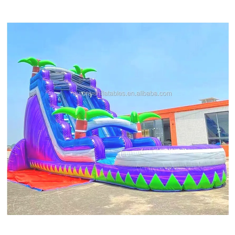 Komersial Anak Melompat Hutan Slide Inflatable Water Slide PVC Inflatable Air Slide Penjualan