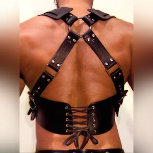 Harnais de jambe en cuir pour <span class=keywords><strong>homme</strong></span> Bdsm, réglable, vêtements fétichistes gays, bondage corporel <span class=keywords><strong>sexuel</strong></span>, harnais de cage, ceintures, costumes de rave pour esclaves - Product Image 2