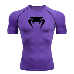 Maglietta Aderente da Uomo per Palestra e Sport, T-Shirt Supereroe ad Asciugatura Rapida, Top a Maniche Corte per Corsa e Attività Sportive - Product Image 4