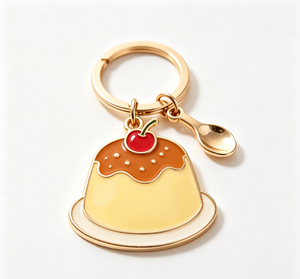 Custom Cartoon Food Enamel Metal Key Chain Dessert <b>Keyring</b> Burger Fries Cola Milk Tea Promotional Gift - Product Image 1