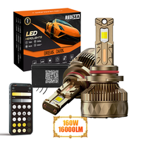 Lumière de voiture Redsea R11 160W 16000LM  Ampoule de phare LED H1 H4 H7 H11 9005 9006 9012 Phare LED Contrôle par application Couleur du phare
