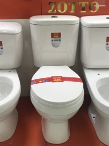 Inodoro de dos piezas moderno de estilo oriental con descarga por arrastre, de fabricantes chinos, juego de asiento de inodoro de dos piezas para hotel - Product Image 4