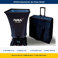 Compteur de débit d'air haute précision AF610 pour l'équilibrage du volume d'air CVC, affichage numérique, équipement de test portable