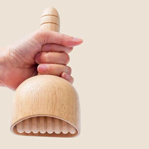 Venda quente Longo Punho Massageador De Madeira Copo Sueco Com Rolo Anti-Celulite Body Sculpting Massagem Ferramenta - Product Image 3