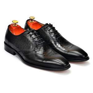 Nuevos Zapatos Oxford de Piel Auténtica con Punta Cuadrada y Estilo Informal para Hombre, Ideales para Bodas/Negocios, Antideslizantes - Product Image 5