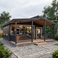 Casa Contenedor Pequeña de 20 pies, 1 Dormitorio, Moderna, Portátil, Prefabricada, de Acero, Aislada, Ignífuga, con Certificación CE, para Jardín, Airbnb, Oficina, EE. UU., UE
