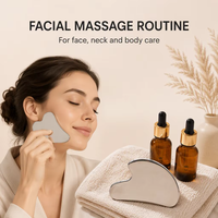 Planche de massage Gua Sha en acier inoxydable pour le visage, le cou et le corps – Soin de la peau, salon de beauté, SPA – Fournisseur en gros