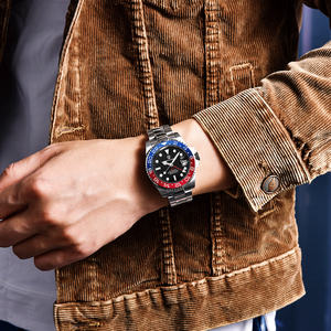 PAGANI DESIGN Reloj Mecánico Automático de Zafiro para Hombre, Accesorio Resistente al Agua, 40MM, Acero Inoxidable, 100M, Novedad, <span class=keywords><strong>GMT</strong></span> - Product Image 6