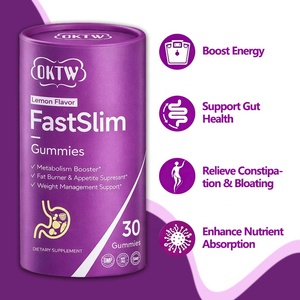 OKTW Fast <strong>Slim</strong> Lemon Flavor Gummies 30 Counts Metabolism Booster Fat Burner Appetite Suppressant Weight Management Support GMP - Product Image 5