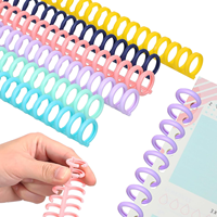 Bobines de reliure en spirale en plastique de couleurs assorties 30 anneaux de reliure à feuilles mobiles pour l'organisation de documents pour les enseignants de bureau