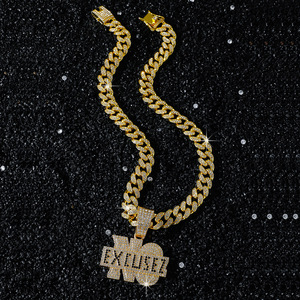 Collares con Colgante de Letra de Aleación Estilo Hiphop Personalizados, Diseño Simple Hecho a Mano, Collares para Hombre, Joyería de Moda - Product Image 3