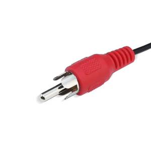 3.5mm Aux 2 <span class=keywords><strong>RCA</strong></span> erkek kablo AV ses kablosu 2RCA erkek fiş ses transferi 1m 10 adet siyah TV VCR için <span class=keywords><strong>Video</strong></span> ses kablosu - Product Image 2
