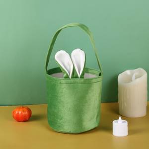 <b>Easter</b> Bunny Bag Egg Hunting Tote Bags for Kids <b>Easter</b> <b>Gift</b> Candy <b>Basket</b> Bucket With Rabbit Ear Party - Product Image 2