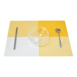 Tisch Wasch bare PVC gewebte Vinyl Tischset rutsch feste hitze beständige Küchentisch matten für Esstisch