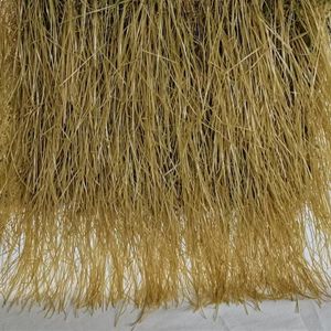 Chaume artificielle de marchandises prêtes à l'emploi pour la décoration PP + PE Herbe synthétique pour toit Chaume de simulation ignifuge pour la plage - Product Image 2