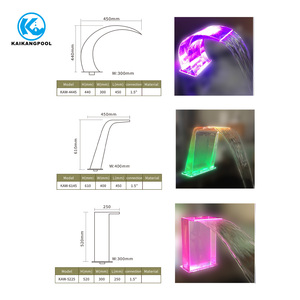 Cascade extérieure de fontaine de cascade de descente d'<span class=keywords><strong>eau</strong></span> de jardin en plastique acrylique coloré poreux de prix usine avec des lumières de LED - Product Image 5