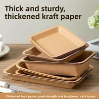 Boîte à lunch jetable Huifang Hebei en papier kraft recyclable, micro-ondable, moderne, carrée/rectangulaire, pour emporter, restauration rapide, écologique