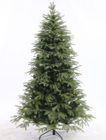 Nouveauté : Arbre de Noël artificiel vert frais en PE+PVC avec support métallique pour décorations de Noël