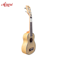 Vente en gros Aiersi Marque 21 pouces ukulélé soprano de haute qualité Curly Spalted Maple Ukelele Guitare Cordes Instrument de musique