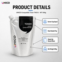 Bubuk Toner Mesin Fotokopi UNICO TN515 TN618 TN628 TN712 untuk Konica Minolta Bizhub PRO 920 C220 C280 C360 Hitam Isi Ulang 500g
