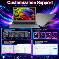 Ordinateur portable personnalisable 15,6 pouces FHD IPS Intel i3 8145U avec clavier numérique rétroéclairé, coque en plastique ABS ou en métal pour les acheteurs en gros