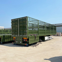 Semi-remorque à clôture pour le transport d'animaux, 3 essieux, 40 pieds, 60 tonnes, pour le transport de bétail sur de longues distances