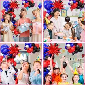 Shineparty 111 Set di Palloncini Blu in Lattice Ecologico a Tema Spider-Man per Decorazioni di Feste di Compleanno per Bambini - Product Image 4