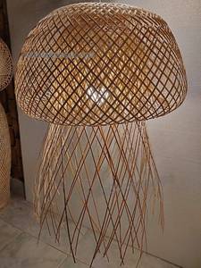 <b>Bamboo</b> Jellyfish Pendant <b>Light</b> Woven Lamp <b>Shade</b> Boho Decor Handmade Hanging Lamp Vietnam OEM Supplier - Product Image 5