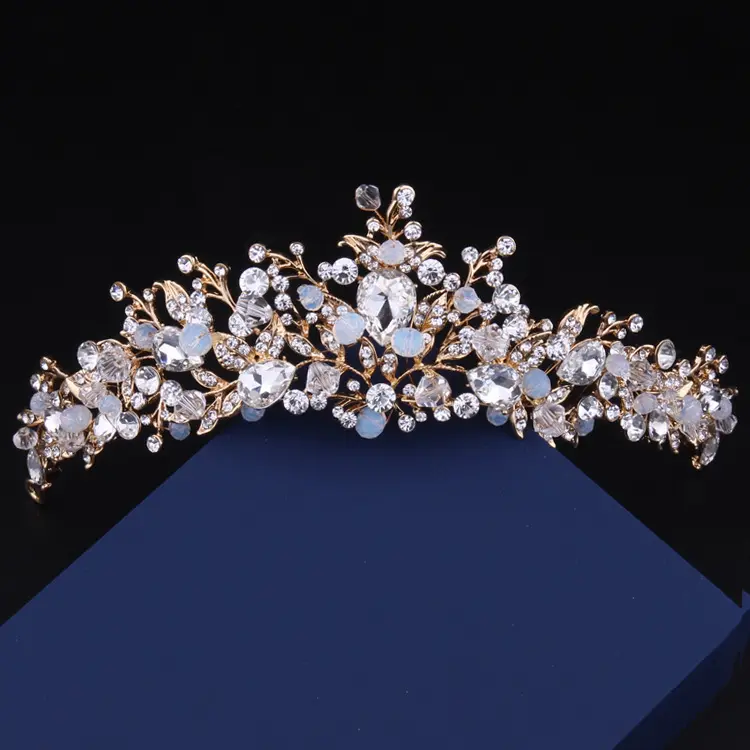 Luxury Wedding Bridal Crown Tiara Crystal Baroque Crowns Pageant Big Rhinestone Crystal Headband