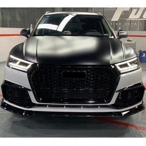 Accessori Auto in Materiale PP, Paraurti per <span class=keywords><strong>Audi</strong></span> <span class=keywords><strong>Q5</strong></span> 2017-<span class=keywords><strong>2020</strong></span>, Conversione al Modello RSQ5 con Paraurti, Griglie e Diffusore - Product Image 2