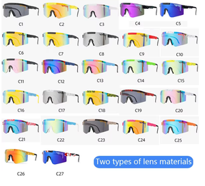نظارات شمسية عالية الجودة لركوب الدراجات واقية من الرياح نظارات رياضية خارجية عابرة للحدود مع عدسات مستقطبة طلاء ملون - Product Image 1