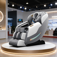 Fauteuil de massage de luxe 4D SL Rail Zero Gravity avec compression par airbags pour tout le corps, écran tactile et fonction Bluetooth