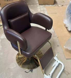 Chaise de salon de coiffure d'acier inoxydable avec la chaise de barbier en cuir synthétique qui peut se soulever pour Perm - Product Image 2
