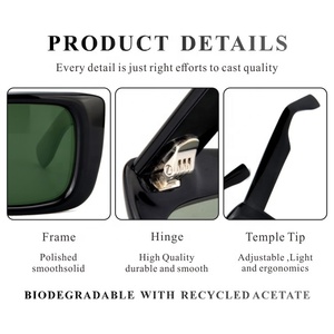 Lunettes <span class=keywords><strong>de</strong></span> soleil polarisées en acétate à prix raisonnable, monture <span class=keywords><strong>de</strong></span> grande taille, lunettes <span class=keywords><strong>de</strong></span> soleil pour hommes, semelle Occhiali Da <span class=keywords><strong>2022</strong></span> en acétate - Product Image 2