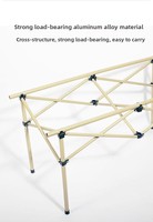 Table pliante de camping en plein air moderne personnalisée, légère, en acier au carbone, réglable en hauteur, pour pique-nique et barbecue