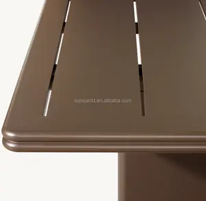 Juego de comedor de aluminio <span class=keywords><strong>Bondi</strong></span> hecho a mano contemporáneo de muebles de aluminio para exteriores Sassanid - Product Image 3