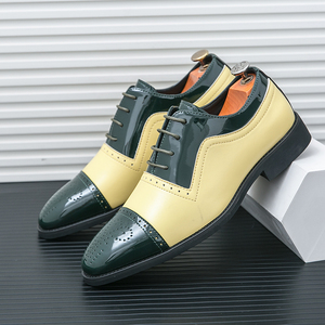 Nouvelles Idées de Produits 2026 – Chaussures Habillées Homme en Cuir Plein Brogue, Style Italien Élégant, Semelle Épaisse Rehaussante - Product Image 4