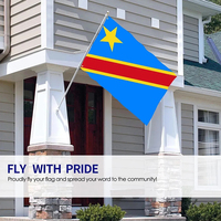 Gahumi Vente en gros Drapeau national du pays Congo Drapeau de campagne électorale imprimé volant personnalisé