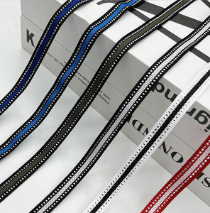 Mới 1cm nhiều màu sọc Jacquard Twill nhà dệt phụ kiện thắt lưng xương cá phong cách cuộn cạnh quần vải chất liệu - Product Image 5