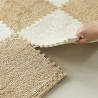 Cadeaux de jouets personnalisés pour bébés Tapis d'éducation précoce Tapis de sol en mousse EVA épaisse Tapis de puzzle en peluche pour enfants Bébé rampant jouant carré