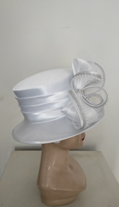 Fashion <strong>Women</strong> Feather Handmade <strong>Wedding</strong> White Formal Party Lady Church <strong>Hat</strong> Wholesale New Elegant <strong>Women</strong> for Mother 's Day - Product Image 5