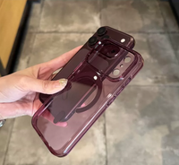Coque de téléphone magnétique rigide transparente anti-jaunissement en polycarbonate pour iPhone 15 16 17 18 Pro Max