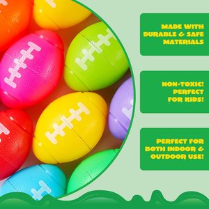 Lot de balles anti-stress en mousse PU souples en forme de ballon de rugby colorées pour la décompression - Product Image 5
