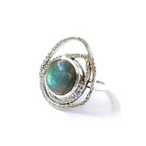 Anillo de Labradorita, Anillo de Plata de Ley 925 con Piedra Preciosa, Colección Hecha a Mano, Anillos Finos de Plata, Joyería de Plata, Precio al por Mayor - Product Image 4