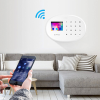 Sécurité à domicile 433MHz sans fil WiFi GSM système d'alarme SIM RFID carte clavier tactile APP contrôle désarmer PIR détecteur de mouvement