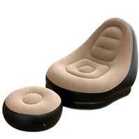 Nouveau fauteuil gonflable en plastique moderne et minimaliste, chaise longue d'extérieur/d'intérieur, canapé floqué monoplace, tabouret pliable, banc en forme de globe