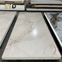 Panneau mural ignifuge imperméable, finition mate brillante, feuille de marbre UV, panneau mural en PVC texturé, pour l'intérieur, usage domestique