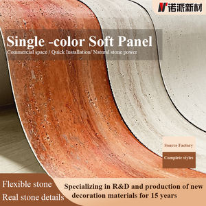 Panneau mural en pierre flexible Panneau mural en pierre souple Feuille <span class=keywords><strong>de</strong></span> placage pour carrelage Extérieur et intérieur Ligne <span class=keywords><strong>de</strong></span> <span class=keywords><strong>peinture</strong></span> murale décorative Travertin - Product Image 2